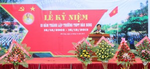 Đ.c Trương Anh-TUV, Giám đốc Sở GDĐT phát biểu tại buổi lễ