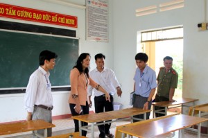 Ban chỉ đạo kỳ thi tốt nghiệp THPT tỉnh kiểm tra công tác chuẩn bị kỳ thi tại huyện Krông Nô, Cư Jút