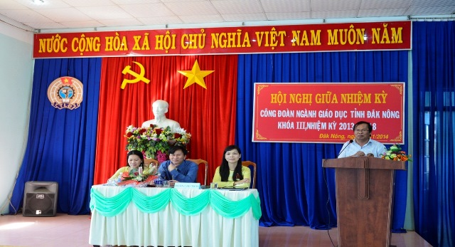 Công đoàn ngành Giáo dục tỉnh Đăk Nông tổ chức Hội nghị giữa nhiệm kỳ khóa III (2013 – 201