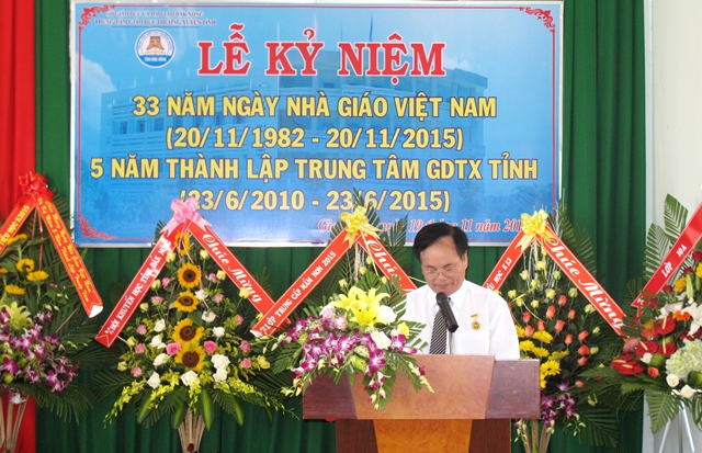 Trung tâm Giáo dục thường xuyên tỉnh mít tinh kỷ niệm ngày Nhà giáo Việt Nam 20/11 và 5 năm thành lập