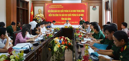 Hội đồng GDQP-AN TW: Kiểm tra công tác giáo dục quốc phòng và an ninh tại tỉnh Đắk Nông