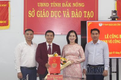 Ông Lê Bá Cường được bổ nhiệm Phó Giám đốc Sở GD-ĐT tỉnh Đắk Nông